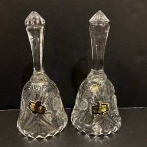 Zajecar Hand Cut 24% Lead Crystal Sunburst Bell 5" (Yugoslavia, 1 of 2 Avail.)